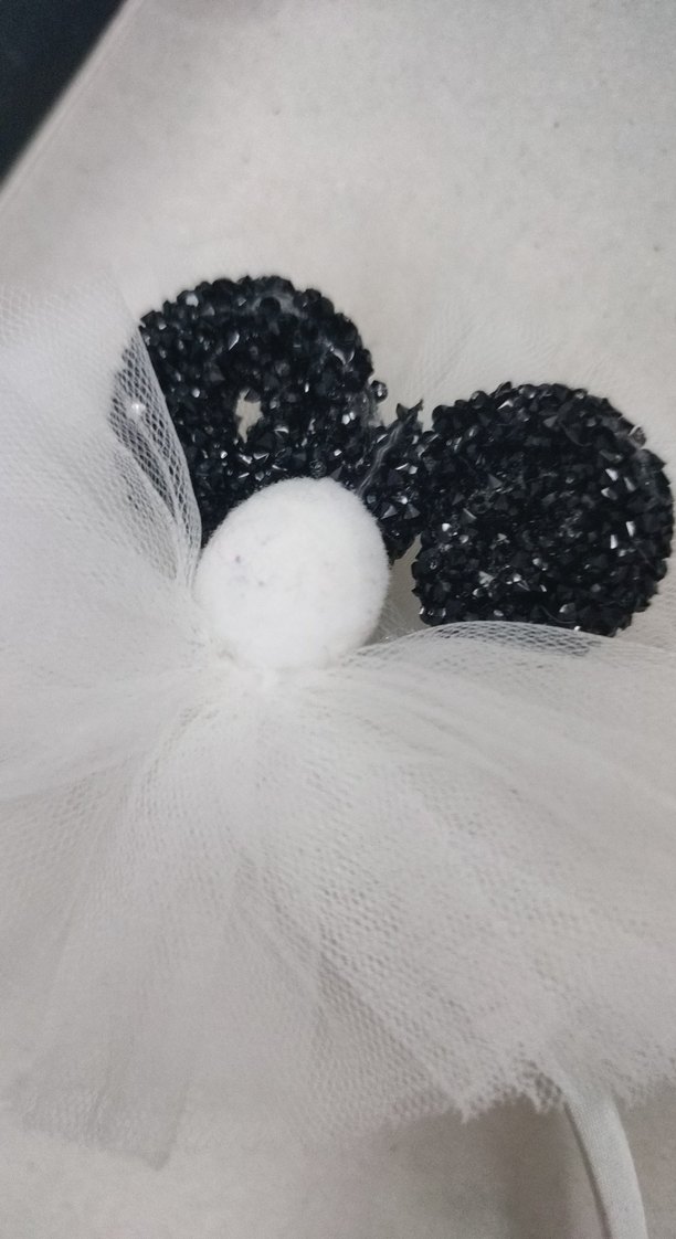 Nakışlı Siyah Beyaz Koç Taç - Görsel 2