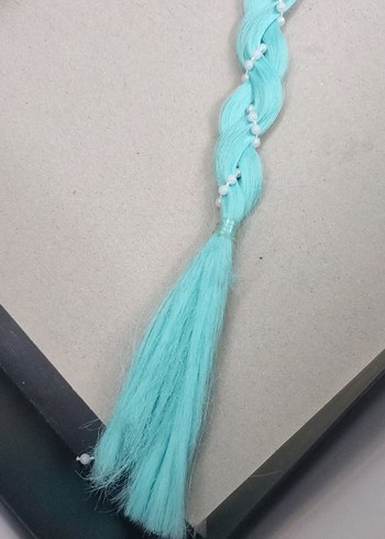 Püsküllü Turkuaz Bohem Saç Tokası - Görsel 2