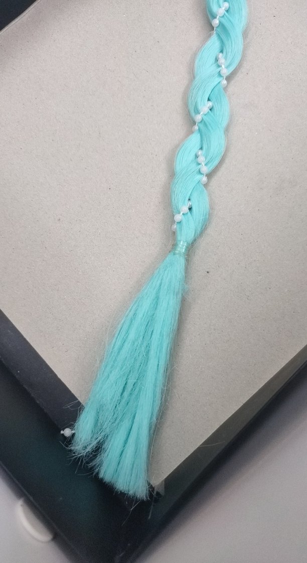 Püsküllü Turkuaz Bohem Saç Tokası - Görsel 2