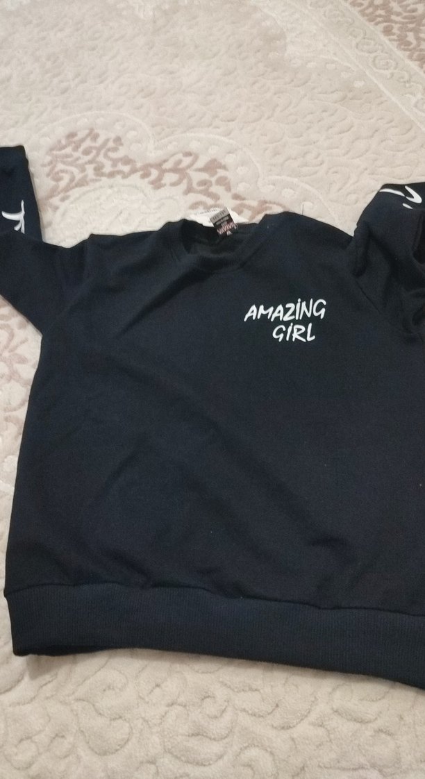 Unisex Çocuk Siyah Rahat Kesim Spor Eşofman Takımı - Görsel 2