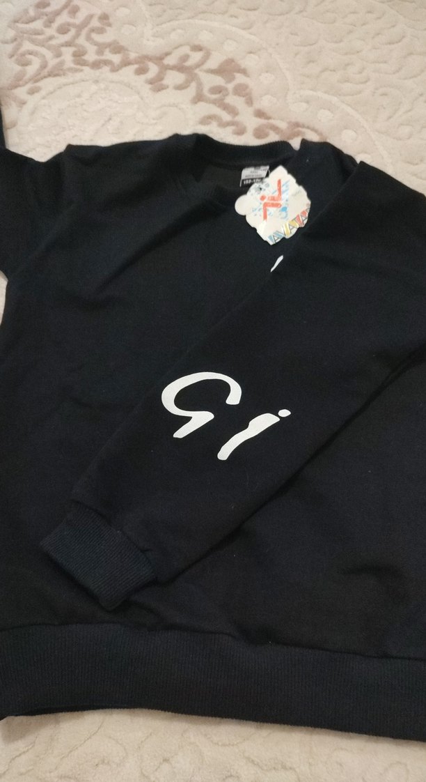 Unisex Çocuk Siyah Rahat Kesim Spor Eşofman Takımı - Görsel 4