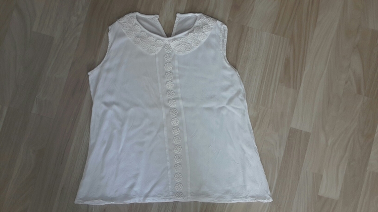 beyaz kumaş bluz
