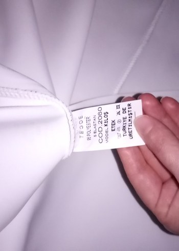 Beyaz Uzun Scuba Kiloş Etek - Görsel 4