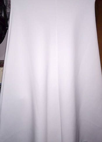 Beyaz Uzun Scuba Kiloş Etek - Görsel 6