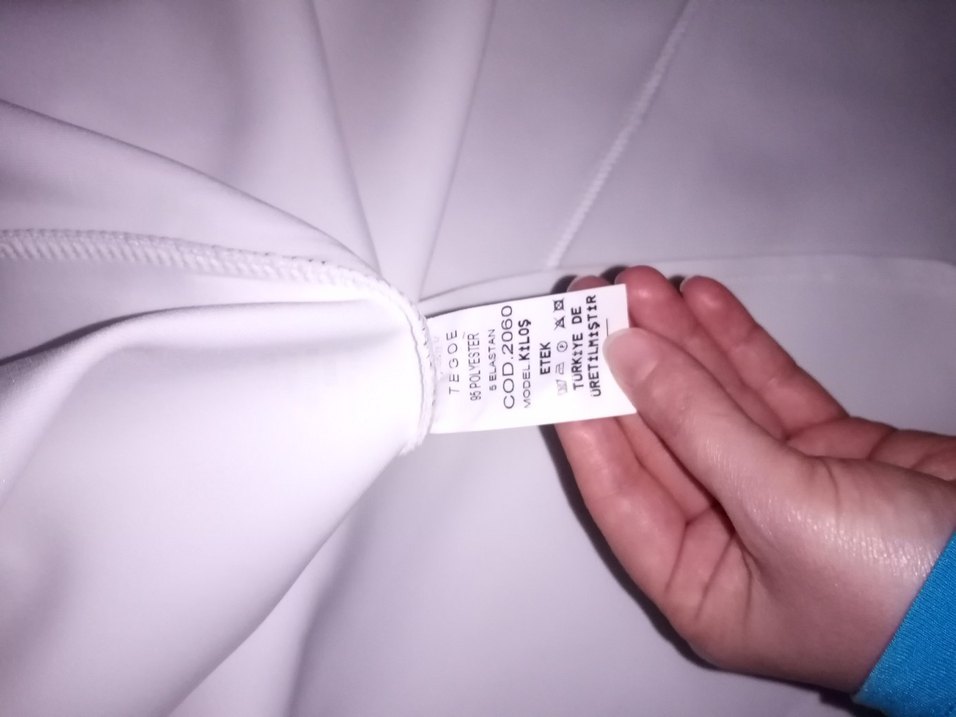 Beyaz Uzun Scuba Kiloş Etek - Görsel 4