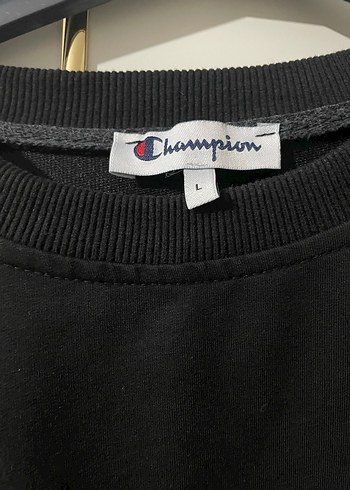 Siyah Uzun Kollu Champion Sweatshirt - Görsel 3