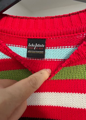 Renkli Çizgili Kadın Triko Kazak - Görsel 2