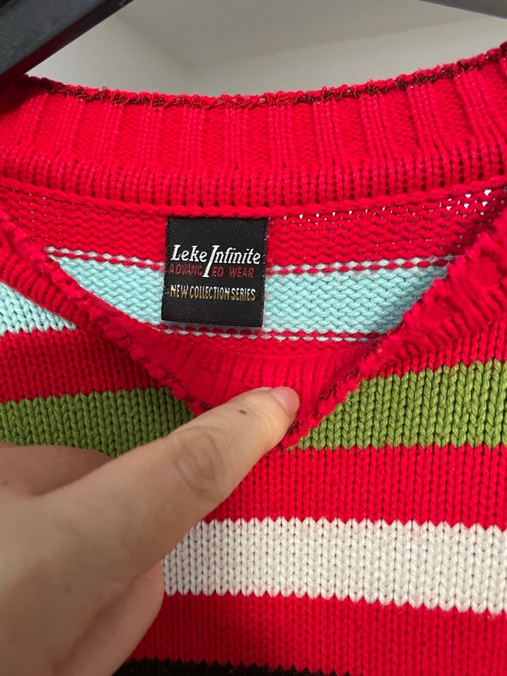 Renkli Çizgili Kadın Triko Kazak - Görsel 2