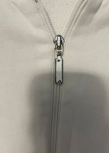 Beyaz Fermuarlı Adidas Kadın Sweatshirt - Görsel 2
