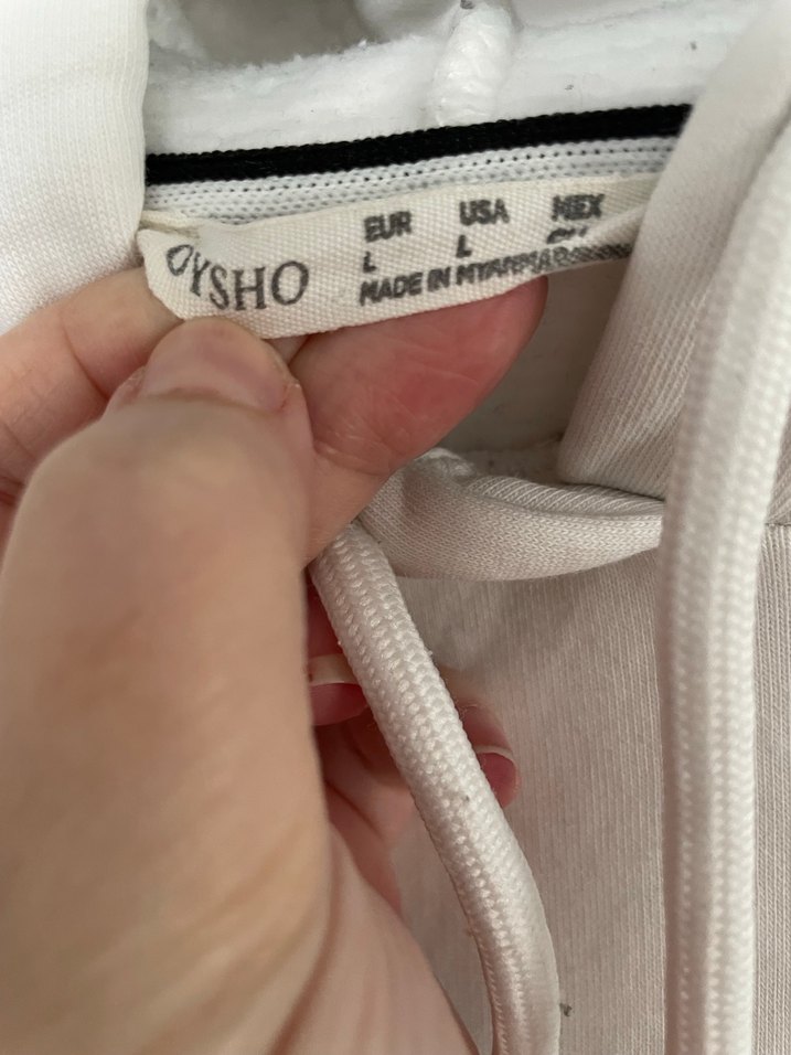 Oysho Beyaz Kapüşonlu Sweatshirt - Görsel 3