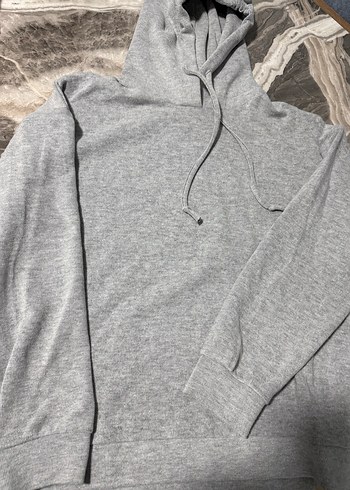 Gri Kapüşonlu Kadın Sweatshirt - Görsel 2