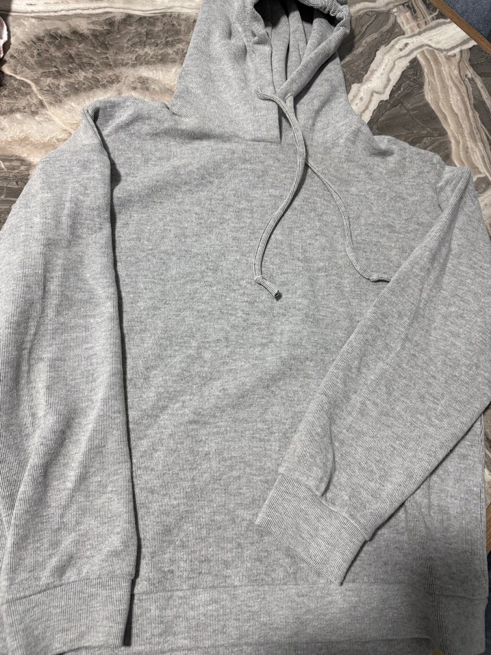 Gri Kapüşonlu Kadın Sweatshirt - Görsel 2