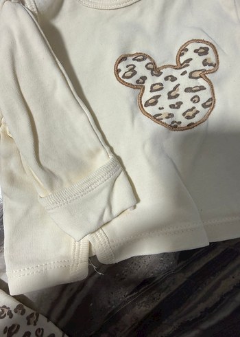 Leopar Desenli Bebek Takımı, Uzun Kollu, Peluş Detaylı - Görsel 4