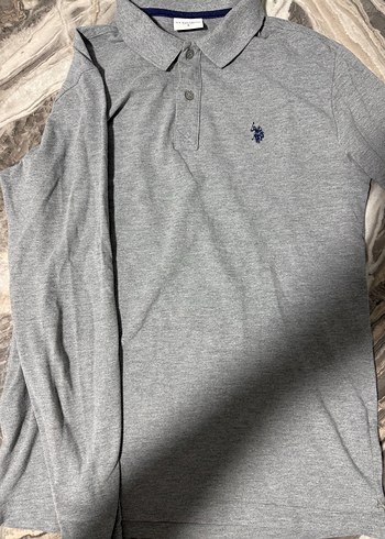 Gri Uzun Kollu Erkek Polo Tişört - Görsel 4