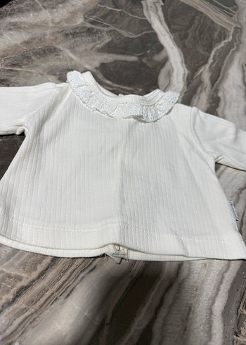 Kız Bebek Beyaz Fırfırlı Uzun Kollu Bluz Takım 2 parça ürün - Görsel 2