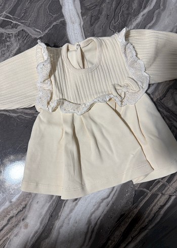 Bebek Kız Beyaz Fırfırlı 3'lü Takım - Görsel 2