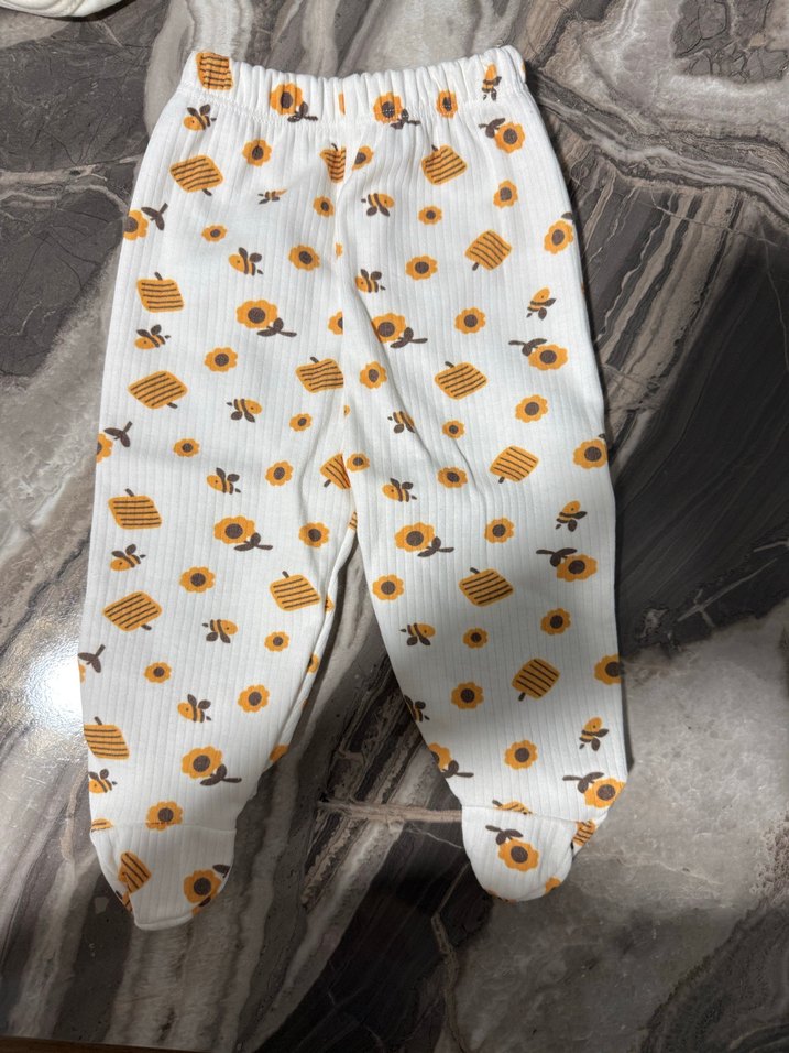 Kız bebek Renkli Baskılı Uzun Kollu Takım - Görsel 3