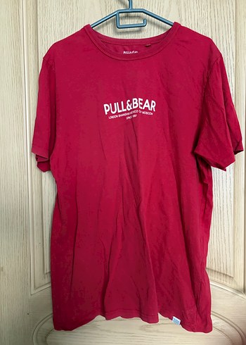 Pull and Bear Pull Bear Kirmizi Bisiklet Yaka Tisort