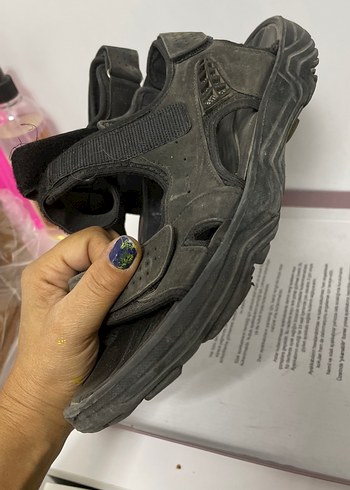 Kahverengi Erkek Deri Sandalet - Görsel 3