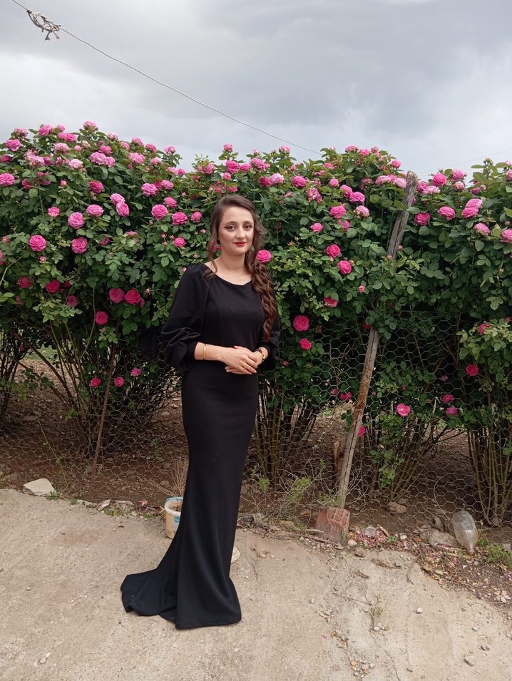 Uzun Siyah Kadın Elbise - Görsel 2