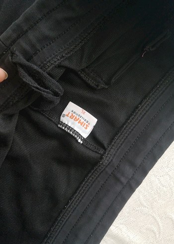 m Beden Siyah Baskılı Midi Kadın Kumaş Kapri