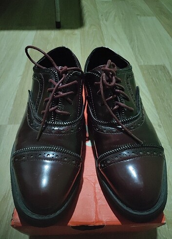 39 Beden Bordo klasik ayakkabı