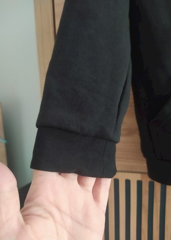 10 Yaş Beden siyah Renk Erkek Çocuk Siyah Fermuarlı Sweatshirt
