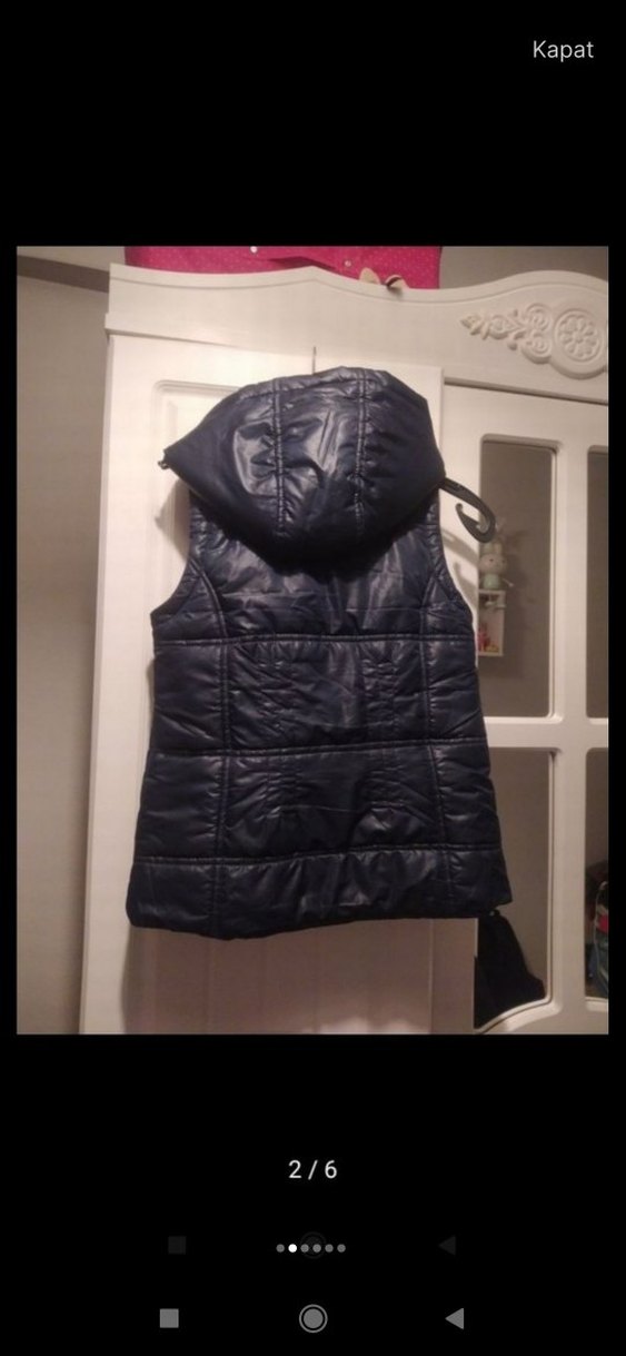 Kapüşonlu Fermuarlı çocuk Yelek - Görsel 2