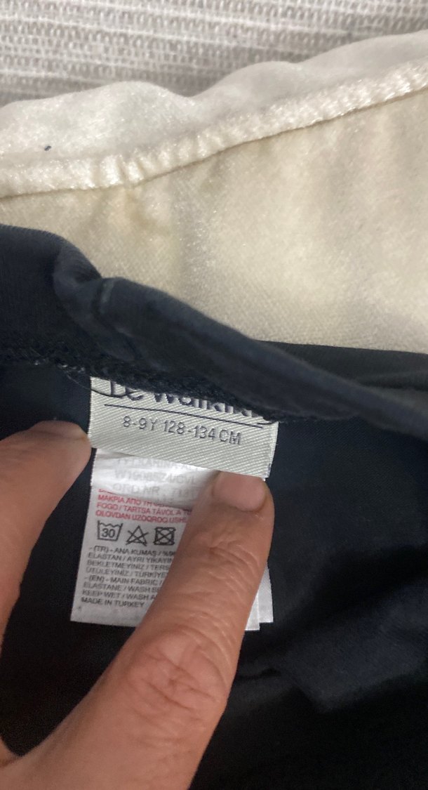 Kız Çocuk Siyah Baskılı Streç Tayt - Görsel 3