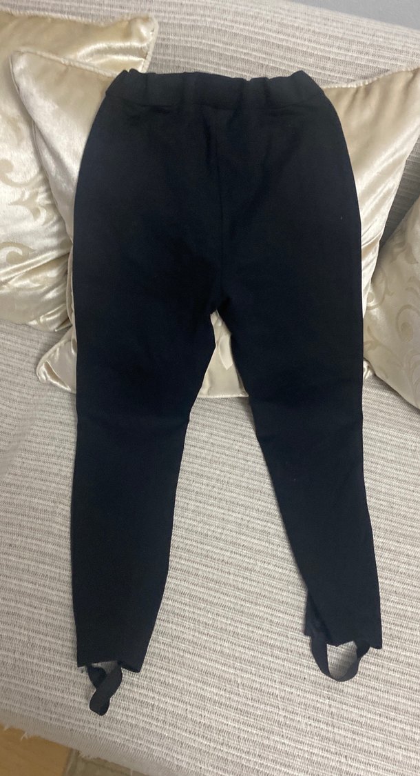 Siyah Kemerli Kadın Kumaş Pantolon - Görsel 4