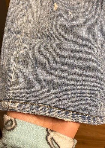 Yırtık Gri Denim erkek Jean - Görsel 2