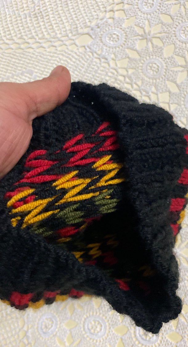 Cocuk Çok Renkli Örgü Bere Ponponlu - Görsel 2