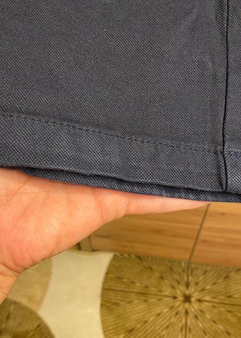 Erkek Lacivert Düğmeli Denim Pantolon - Görsel 2