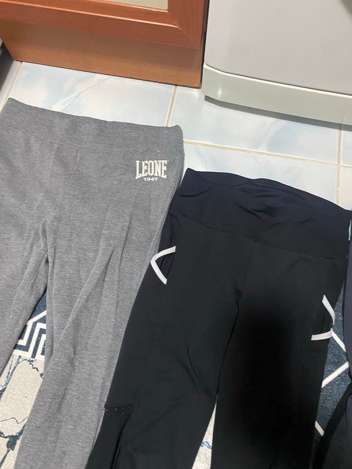 Siyah, Esnek, Midi Boy Kadın Tayt - Görsel 2