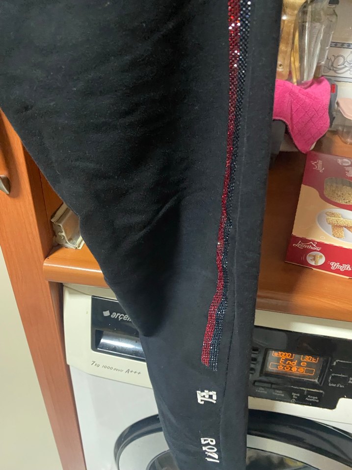 Siyah Baskılı Kadın Eşofman Altı - Görsel 3