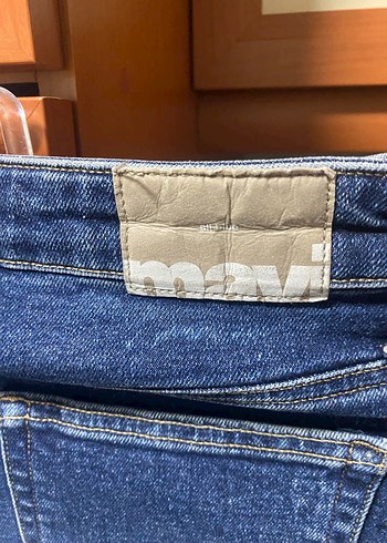 Koyu Mavi Düz Kesim Kadın Denim Pantolon - Görsel 4
