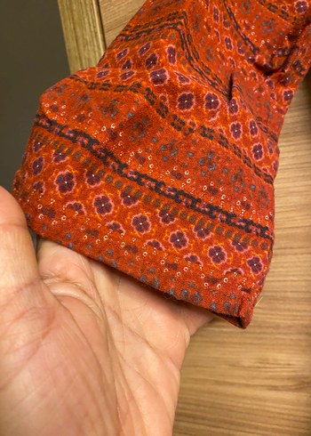 Bohem Tarzı Uzun Kahverengi Hamile Tuniği - Görsel 3