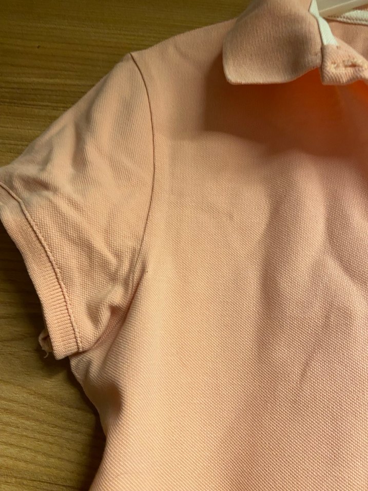 Düğmeli Pembe Polo Yaka Kısa Kollu Tişört - Görsel 2