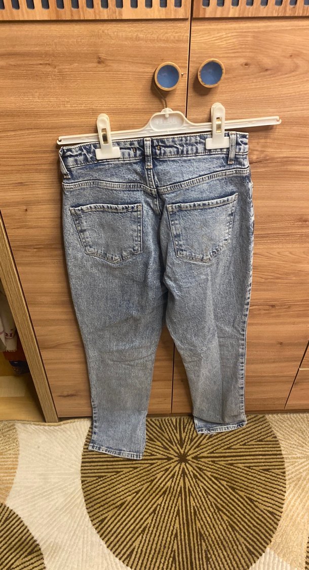 Açık Mavi Yüksek Bel Denim Jean — görsel 6/7