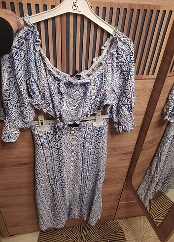 36 Beden Bsl iki takım crop