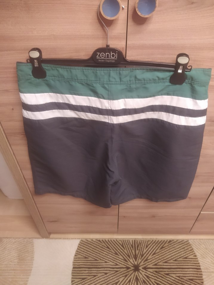 Gri Midi Erkek Deniz Şortu - Görsel 2