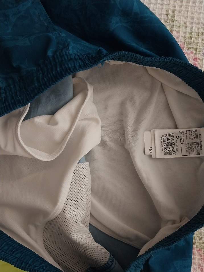 Düğmeli Mavi Bohem Erkek Çocuk Şort Mayo - Görsel 2