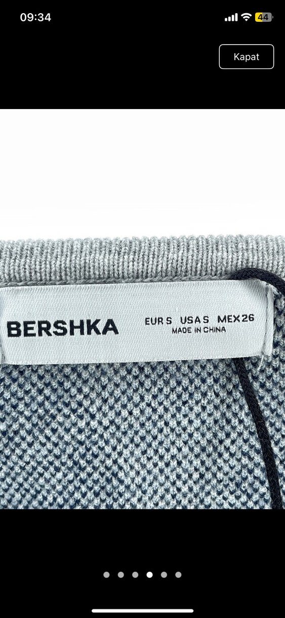 Düğmeli Gri Triko Kadın Kazak - Görsel 2