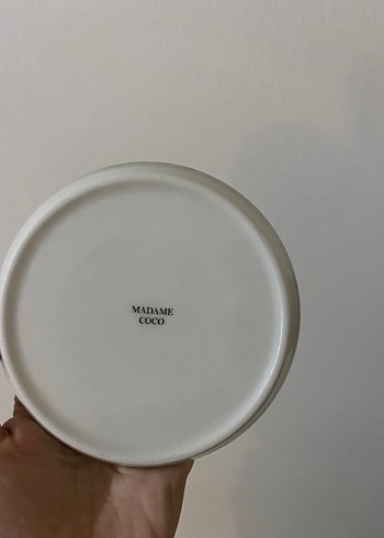 Gri-Beyaz Seramik Fincan ve Tabak - Görsel 3