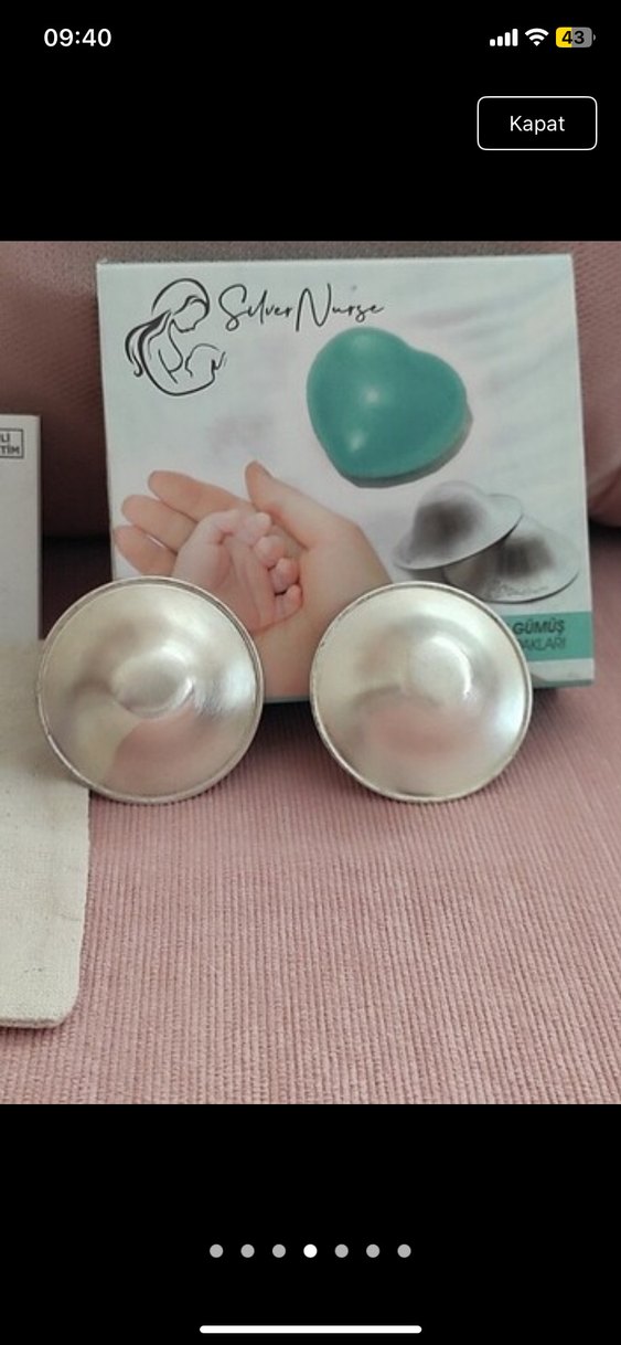 Gümüş Emzirme Göğüs Koruyucu - Görsel 2