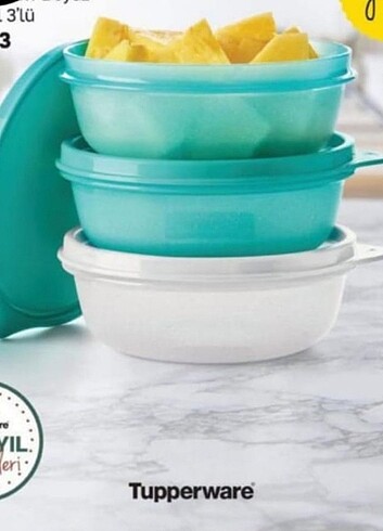 Tupperware şeker kaplar simli 