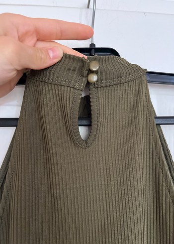 Dik yaka örme kolsuz çıtçıtlı body - Görsel 7