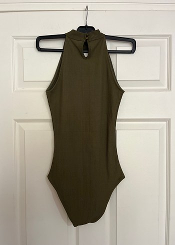 Dik yaka örme kolsuz çıtçıtlı body - Görsel 3