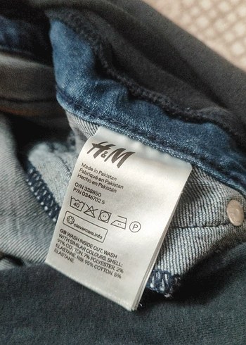 H&M Koyu Mavi Hamile Mini Denim Şort - Görsel 3