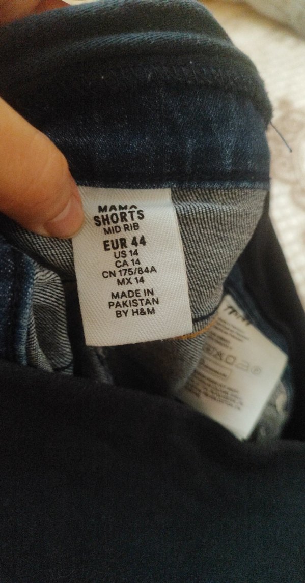 H&M Koyu Mavi Hamile Mini Denim Şort - Görsel 4